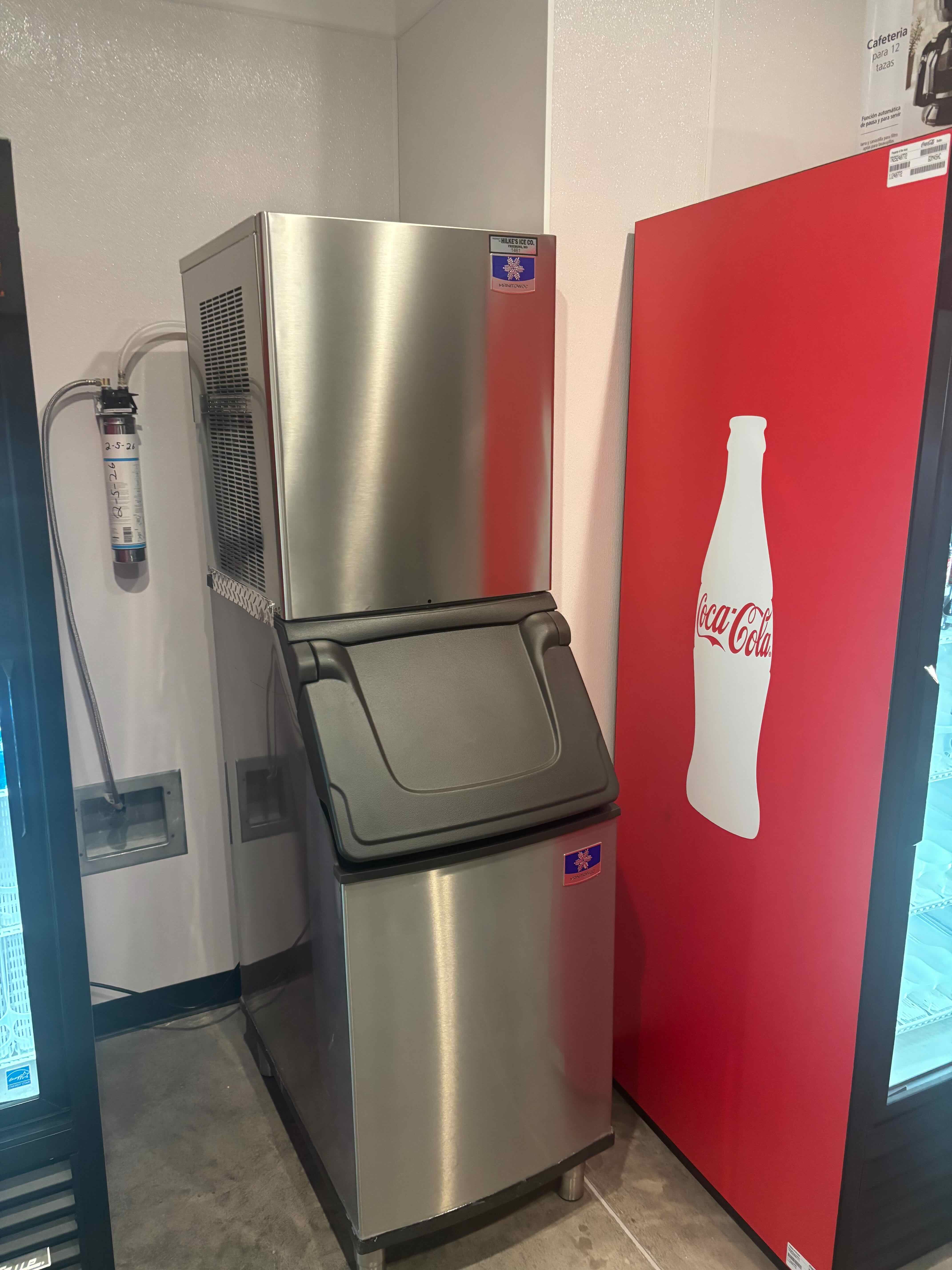 Ice machine in restaurant kitchen