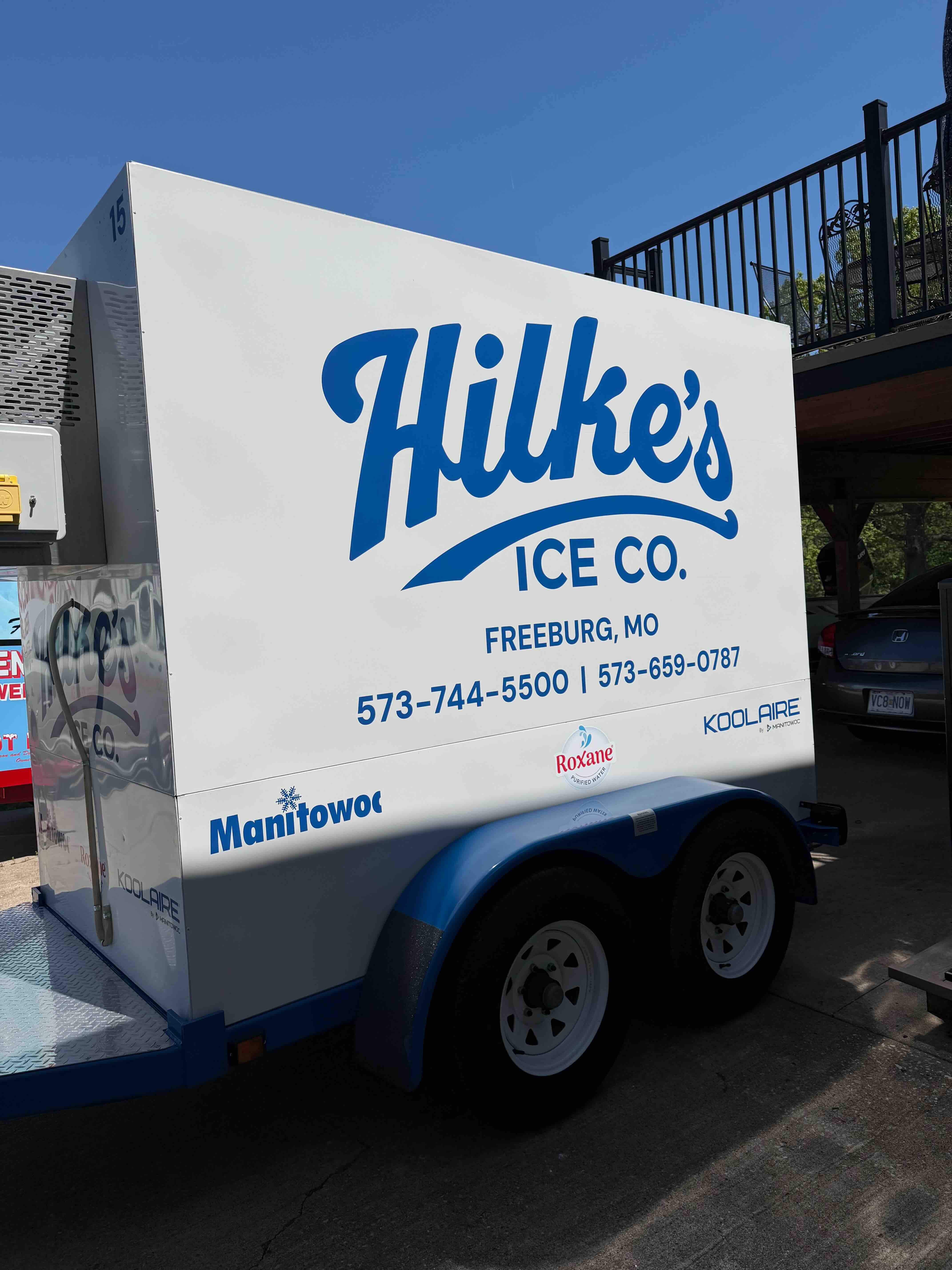 Hilke's self-serve event ice trailer